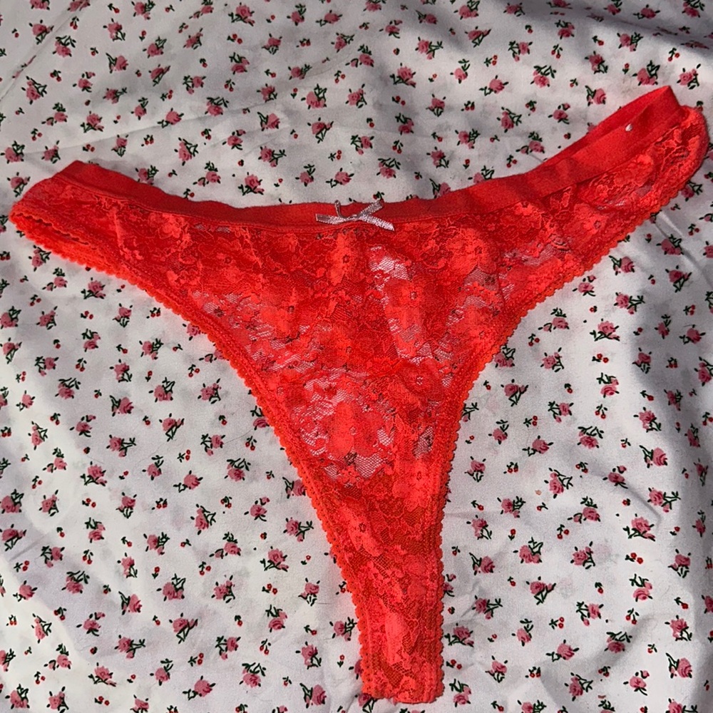 Xhilaration Neon Orange Lace Thong